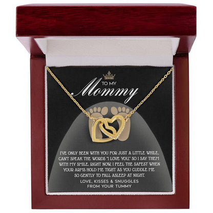 To my Mommy - I Say I Love You with my Smile Interlocking Hearts Necklace - Mallard Moon Gift Shop