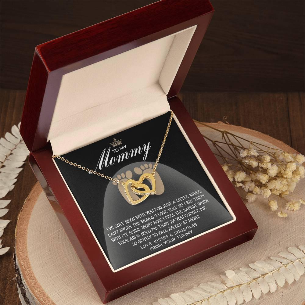 To my Mommy - I Say I Love You with my Smile Interlocking Hearts Necklace - Mallard Moon Gift Shop