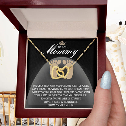 To my Mommy - I Say I Love You with my Smile Interlocking Hearts Necklace - Mallard Moon Gift Shop