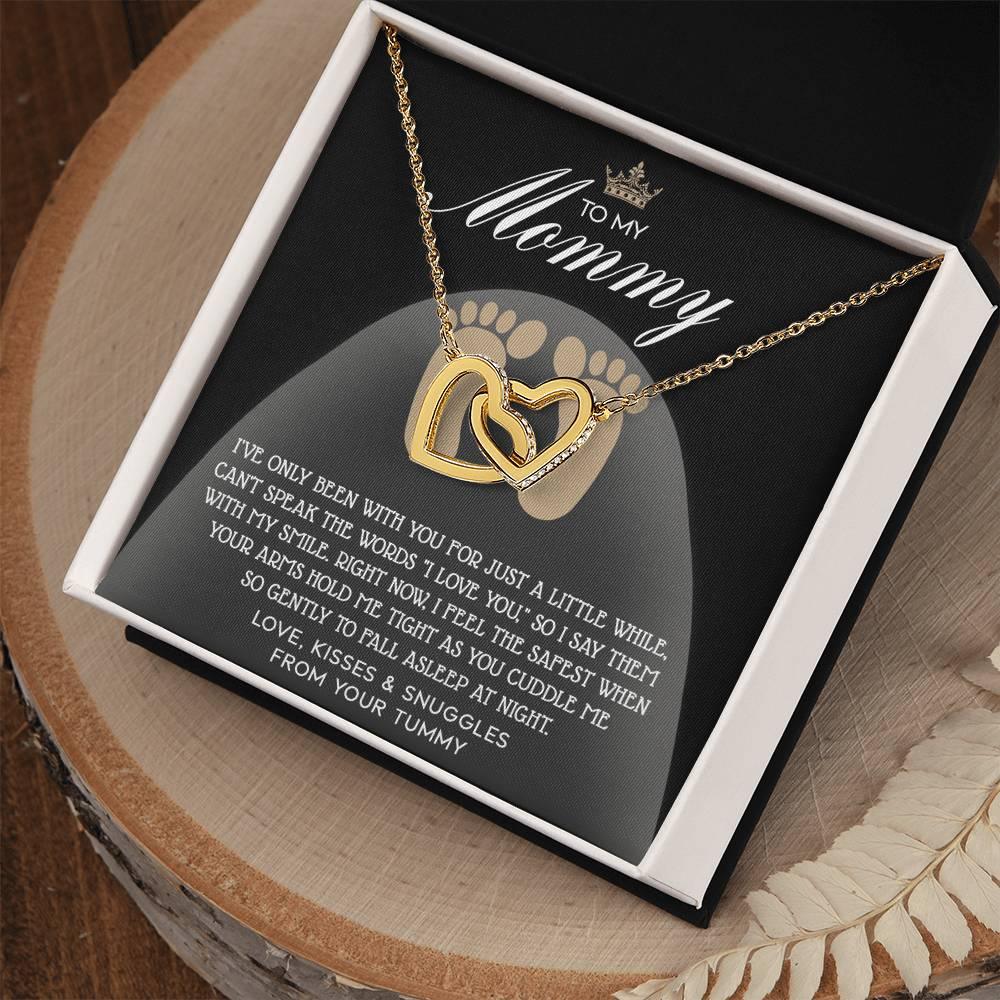 To my Mommy - I Say I Love You with my Smile Interlocking Hearts Necklace - Mallard Moon Gift Shop