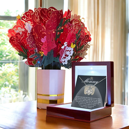 To my Mommy - I Say I Love You with my Smile Love Knot Necklace - Mallard Moon Gift Shop