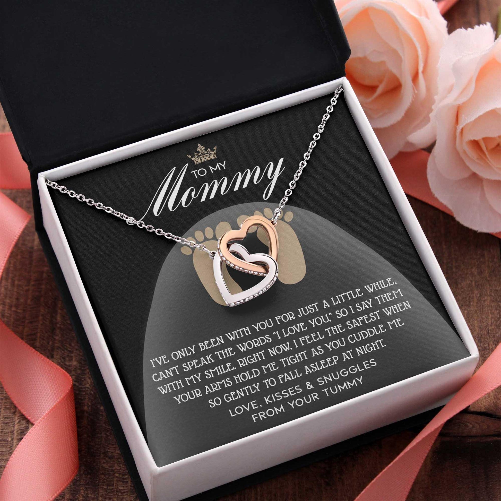 To my Mommy - I Say I Love You with my Smile Love Knot Necklace - Mallard Moon Gift Shop