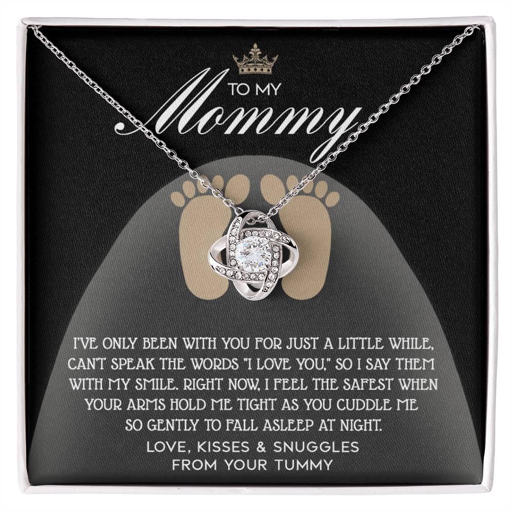 To my Mommy - I Say I Love You with my Smile Love Knot Necklace - Mallard Moon Gift Shop