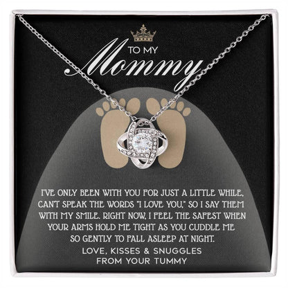 To my Mommy - I Say I Love You with my Smile Love Knot Necklace - Mallard Moon Gift Shop