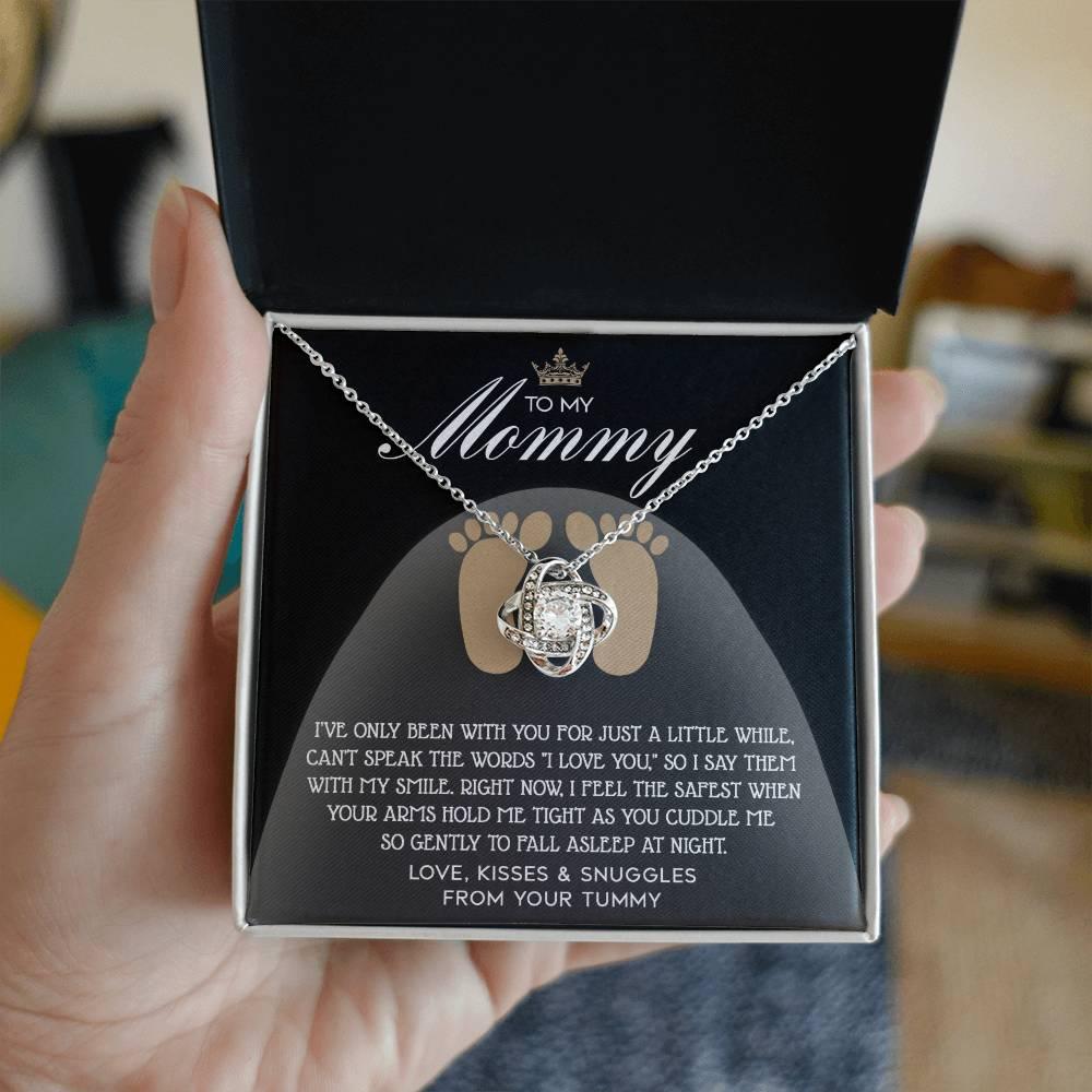 To my Mommy - I Say I Love You with my Smile Love Knot Necklace - Mallard Moon Gift Shop