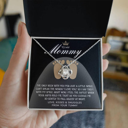 To my Mommy - I Say I Love You with my Smile Love Knot Necklace - Mallard Moon Gift Shop