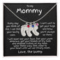 To My Mommy Love the Bump Custom Baby Feet Birthstone Charm Necklace - Mallard Moon Gift Shop