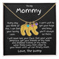 To My Mommy Love the Bump Custom Baby Feet Birthstone Charm Necklace - Mallard Moon Gift Shop