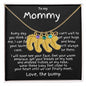 To My Mommy Love the Bump Custom Baby Feet Birthstone Charm Necklace - Mallard Moon Gift Shop