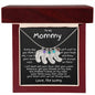 To My Mommy Love the Bump Custom Baby Feet Birthstone Charm Necklace - Mallard Moon Gift Shop
