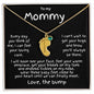To My Mommy Love the Bump Custom Baby Feet Birthstone Charm Necklace - Mallard Moon Gift Shop