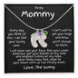 To My Mommy Love the Bump Custom Baby Feet Birthstone Charm Necklace - Mallard Moon Gift Shop