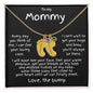 To My Mommy Love the Bump Custom Baby Feet Birthstone Charm Necklace - Mallard Moon Gift Shop