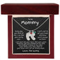 To My Mommy Love the Bump Custom Baby Feet Birthstone Charm Necklace - Mallard Moon Gift Shop