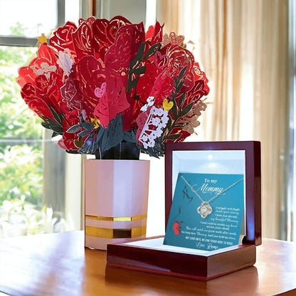 To My Mommy-to-Be Soon We Will Be Nose to Nose - Love Knot Necklace - Mallard Moon Gift Shop