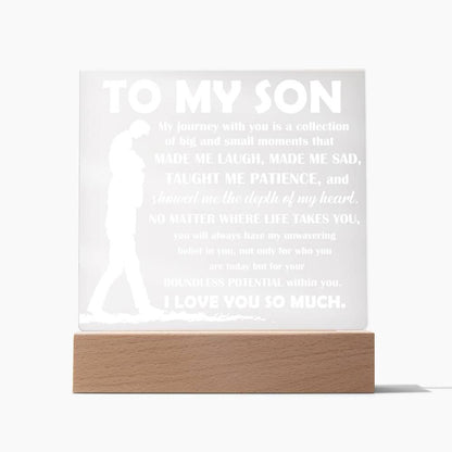 To My Son Inspirational Acrylic Plaque My Journey with You - Mallard Moon Gift Shop