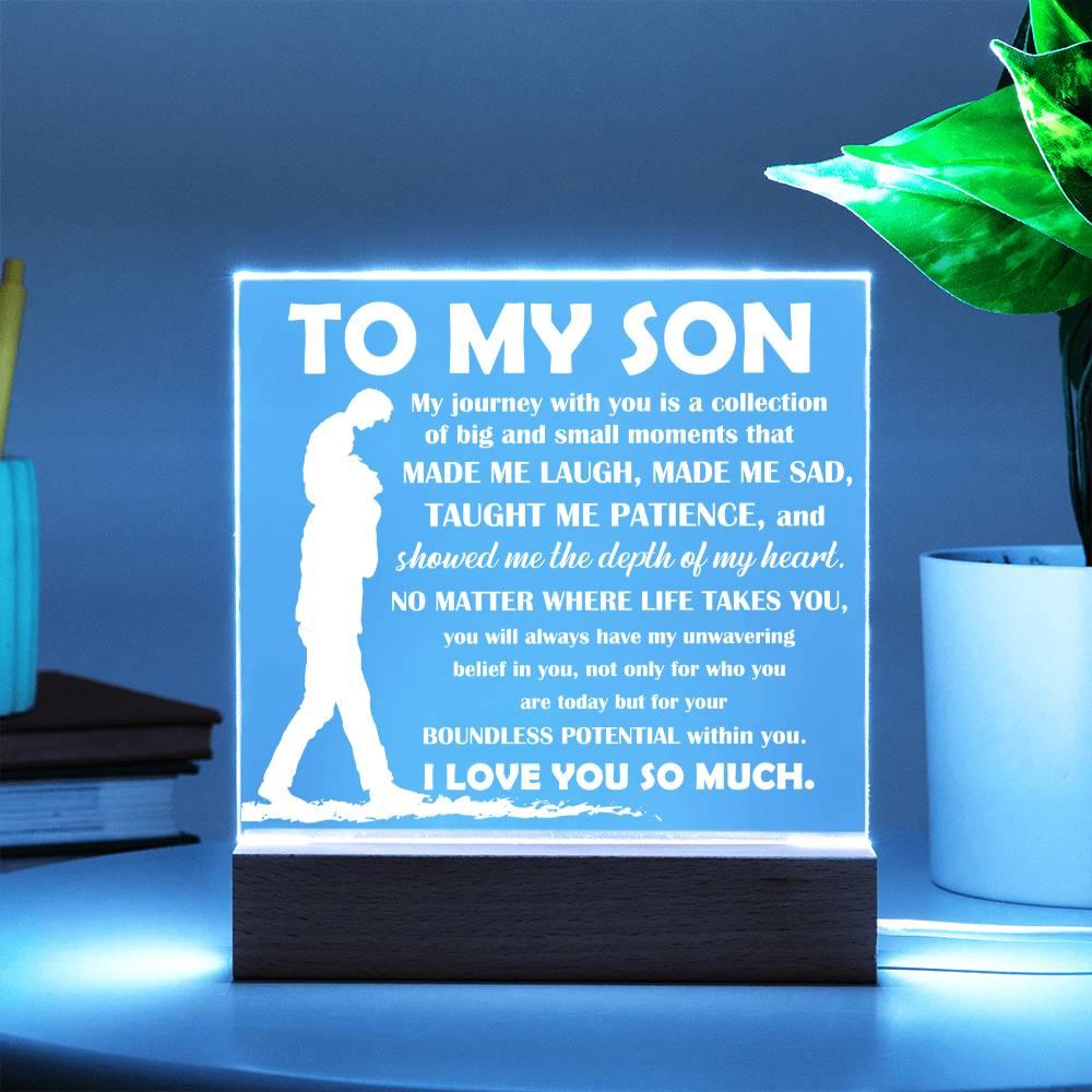 To My Son Inspirational Acrylic Plaque My Journey with You - Mallard Moon Gift Shop