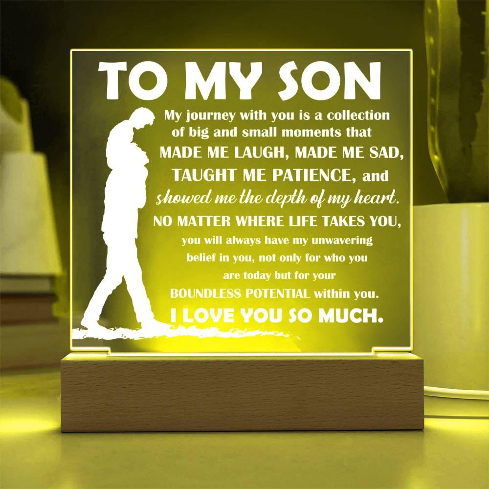 To My Son Inspirational Acrylic Plaque My Journey with You - Mallard Moon Gift Shop