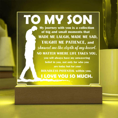 To My Son Inspirational Acrylic Plaque My Journey with You - Mallard Moon Gift Shop