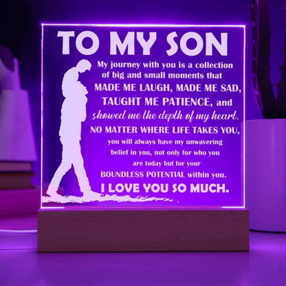 To My Son Inspirational Acrylic Plaque My Journey with You - Mallard Moon Gift Shop