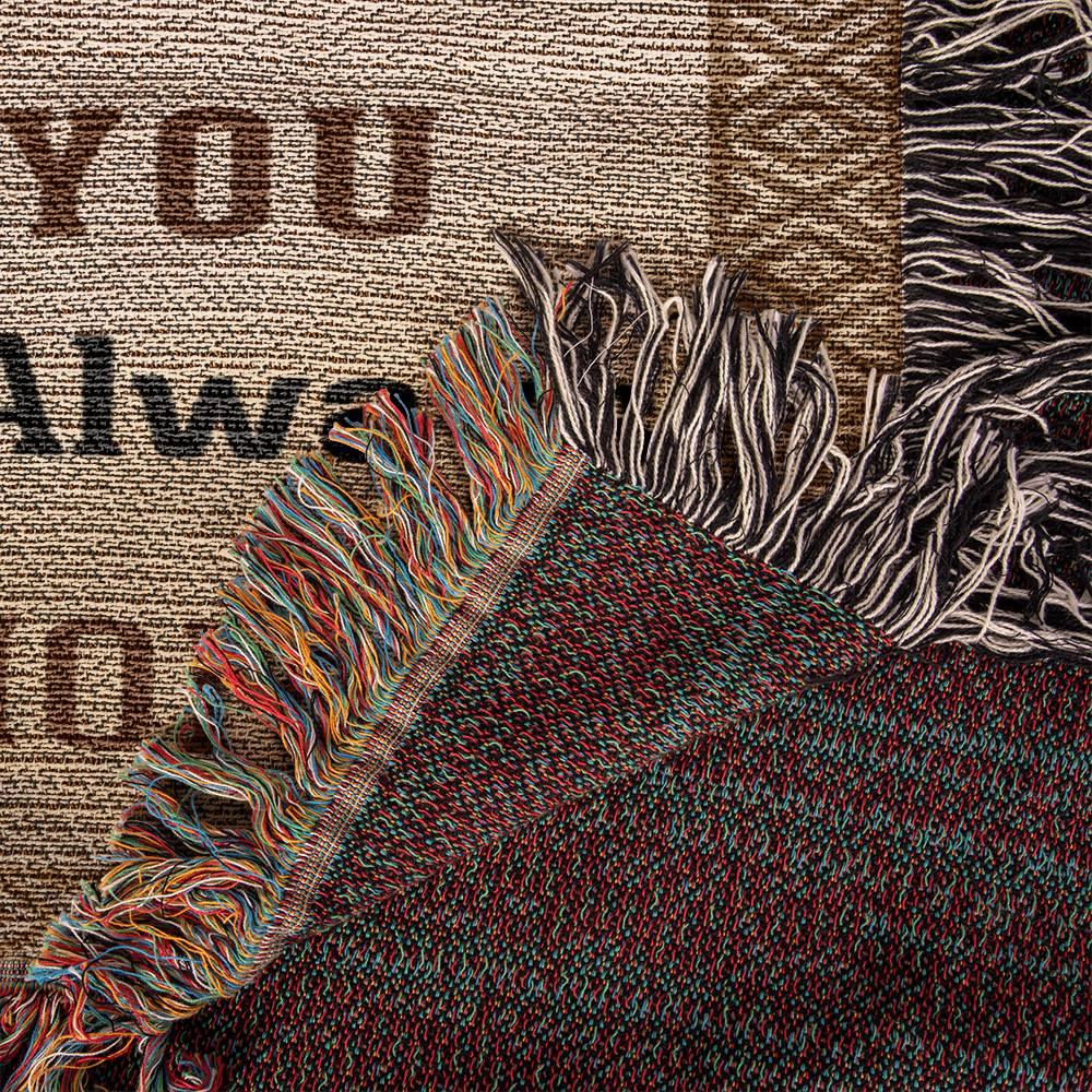 To My Son, Whisper Back, I am the Storm Heirloom Keepsake Woven Blanket - Mallard Moon Gift Shop