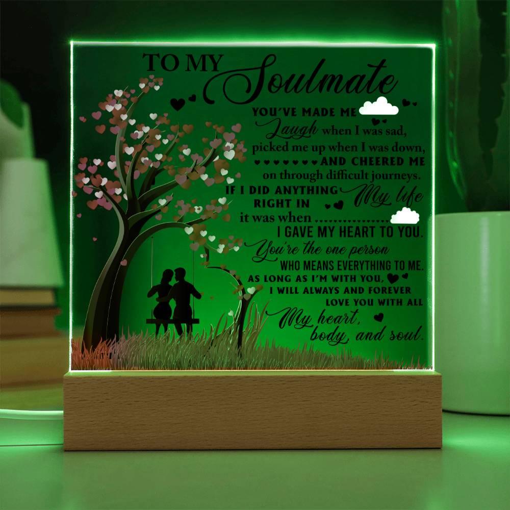 To My Soulmate - I Gave my Heart to You - Acrylic Plaque - Mallard Moon Gift Shop