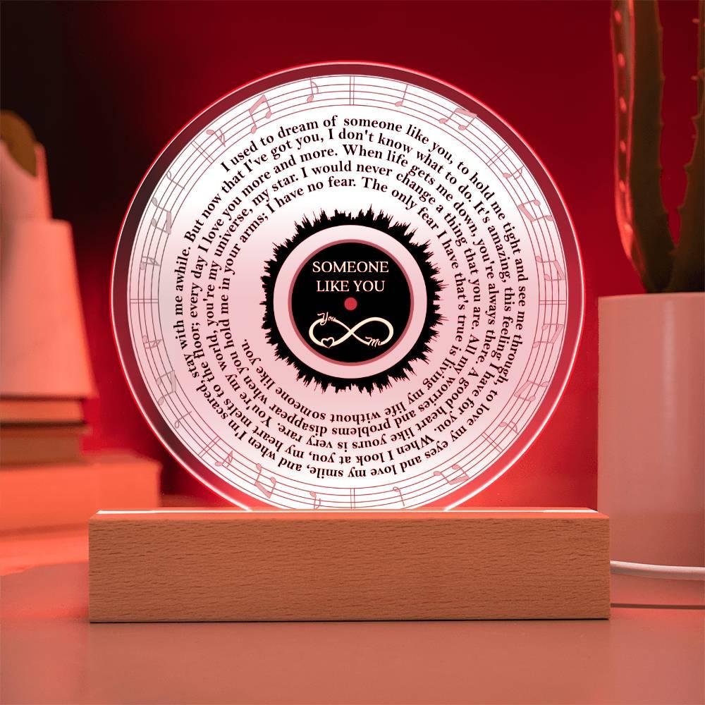 To My Soulmate - Someone Like You - Heartfelt Message Acrylic Plaque - Mallard Moon Gift Shop