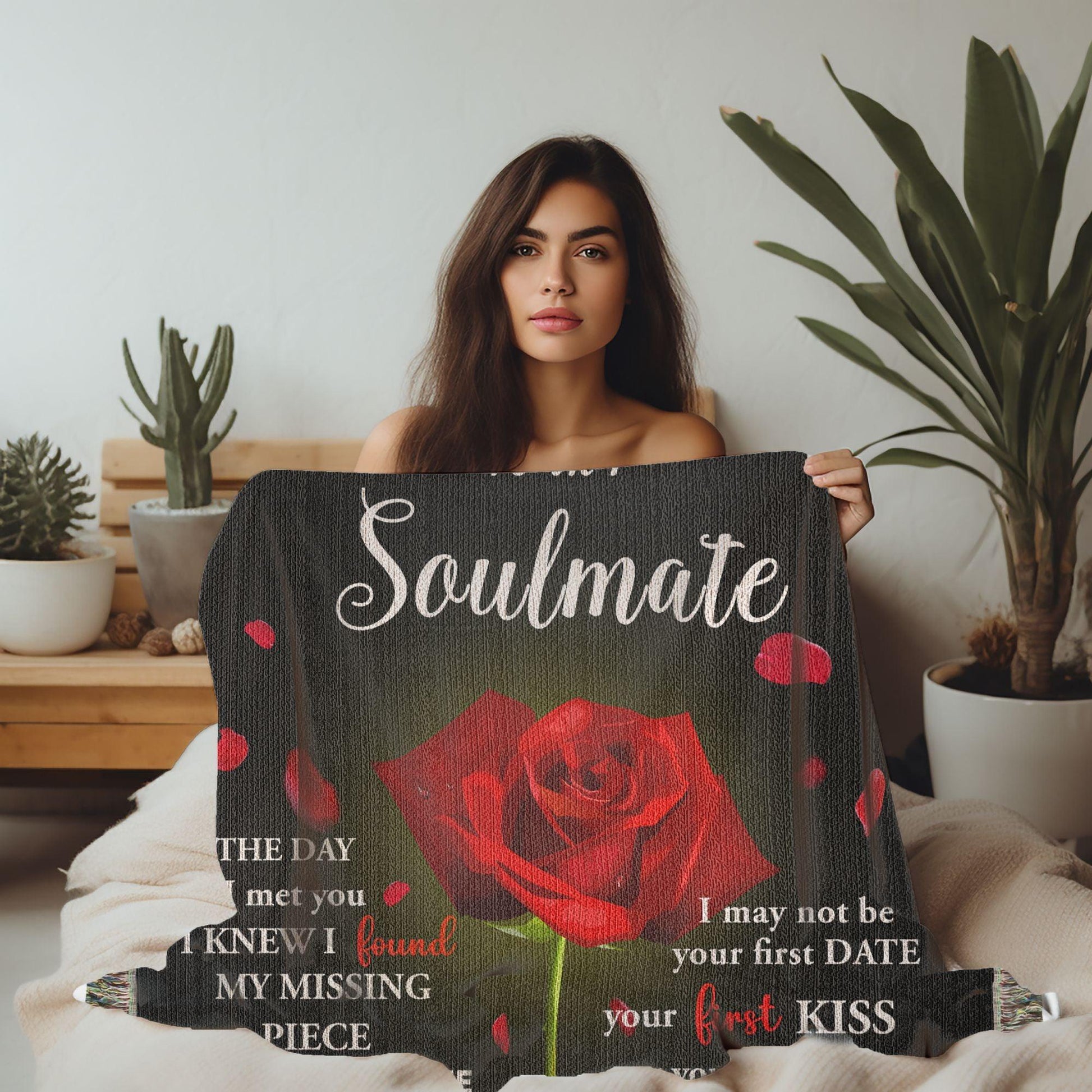 To My Soulmate - The Day I Met You I Found My Missing Piece Heirloom Woven Blanket - Mallard Moon Gift Shop
