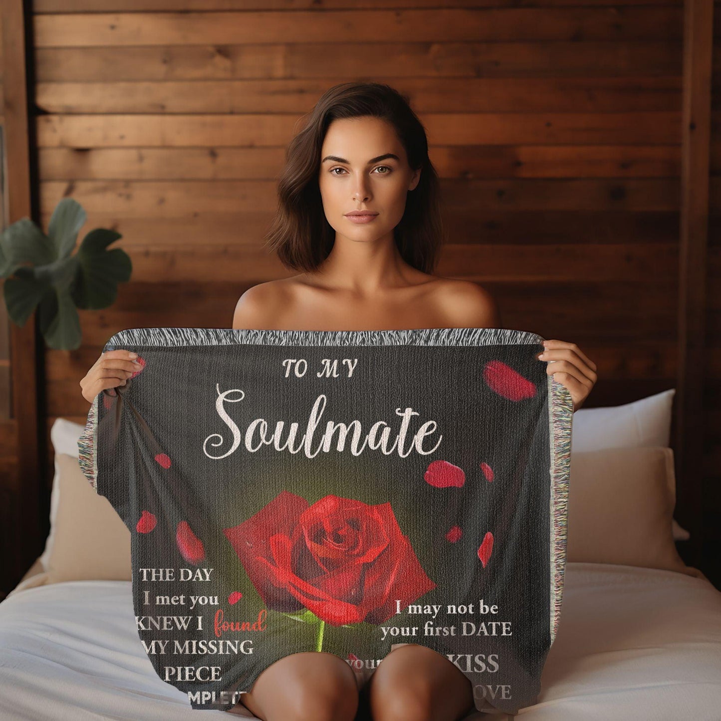 To My Soulmate - The Day I Met You I Found My Missing Piece Heirloom Woven Blanket - Mallard Moon Gift Shop