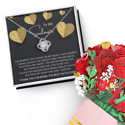 To My Soulmate You are the Best Catch Ever Love Knot Necklace - Mallard Moon Gift Shop