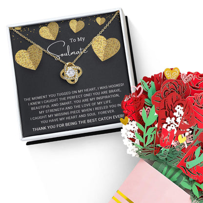 To My Soulmate You are the Best Catch Ever Love Knot Necklace - Mallard Moon Gift Shop