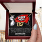 To My Super Mom To Be Kisses and Kicks from your Tummy Interlocking Hearts Necklace - Mallard Moon Gift Shop