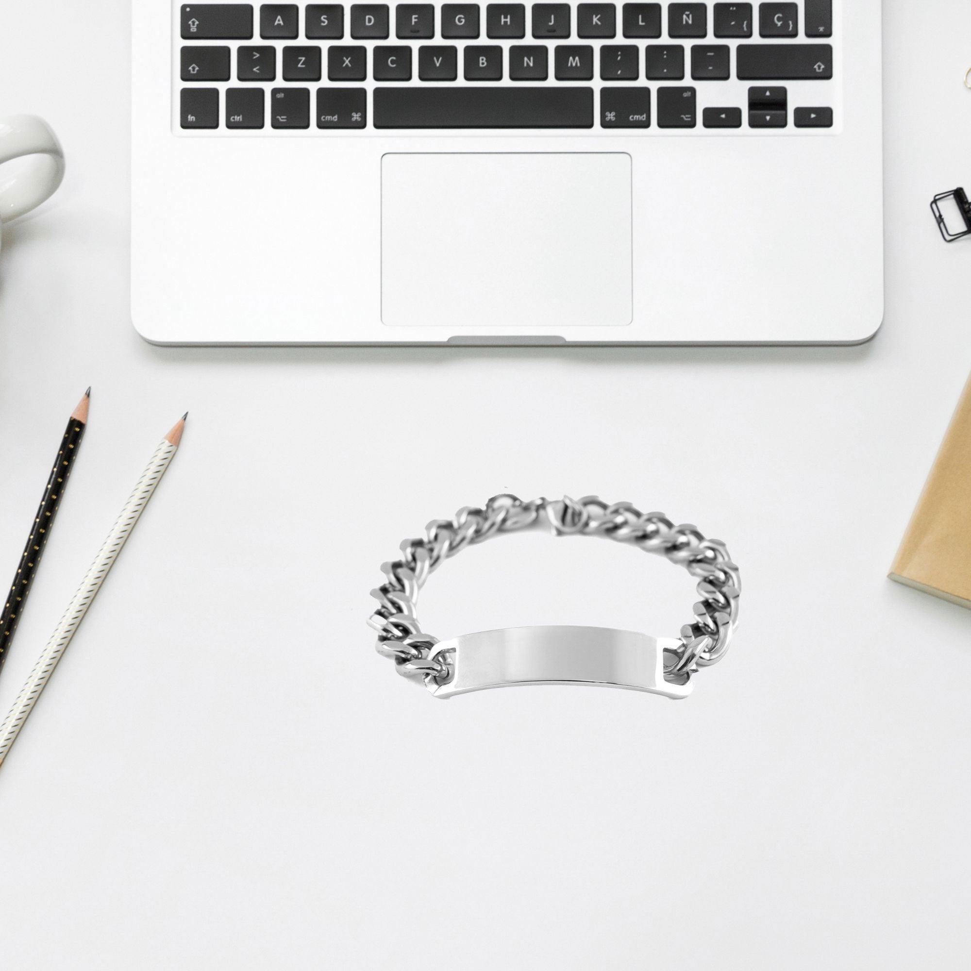 To My Wife Gifts, Never give up no matter what, Inspirational Wife Cuban Chain Stainless Steel Bracelet, Encouragement Birthday Christmas Unique Gifts For Wife - Mallard Moon Gift Shop