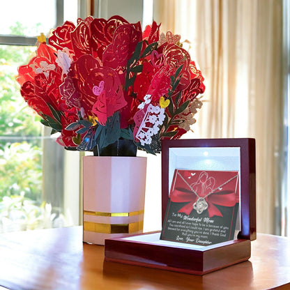 To My Wonderful Mom I am Blessed and Grateful - Love Knot Necklace - Mallard Moon Gift Shop