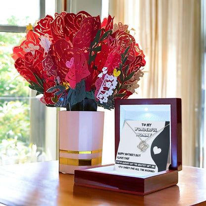 To My Wonderful Mommy-to-Be - Sorry For All the Kicking - Love Knot Necklace - Mallard Moon Gift Shop