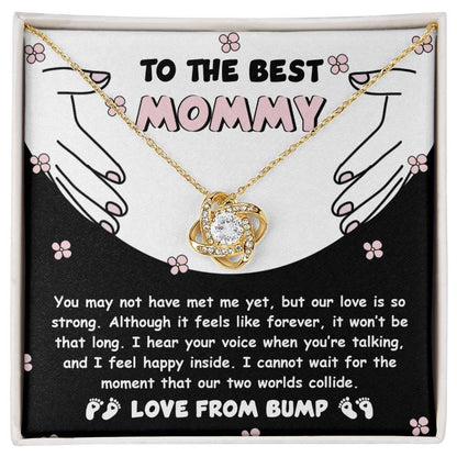 To the Best Mommy To Be Our Love Is Strong - Love Knot Necklace - Mallard Moon Gift Shop