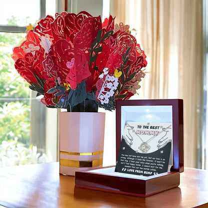 To the Best Mommy To Be Our Love Is Strong - Love Knot Necklace - Mallard Moon Gift Shop