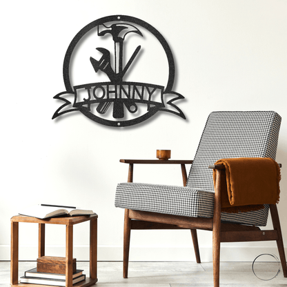 Tool Man Personalized Metal Wall Art - Mallard Moon Gift Shop