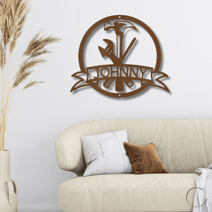 Tool Man Personalized Metal Wall Art - Mallard Moon Gift Shop