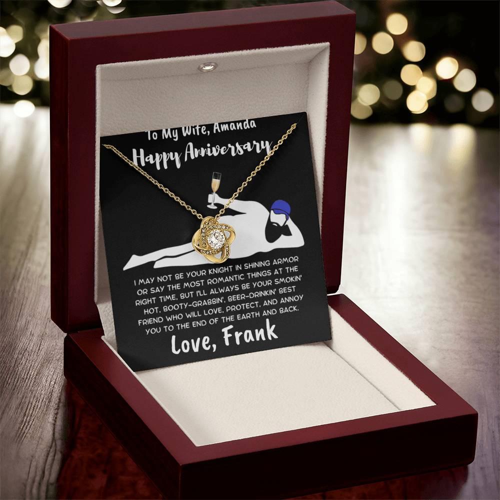 To My Soulmate Dazzling Love Knot Necklace with Message Card and Gift Box - Mallard Moon Gift Shop