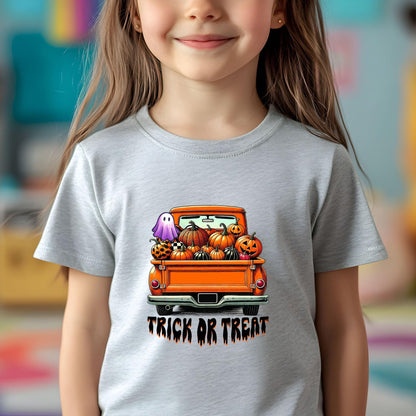 Halloween Trick or Treat Truck of Pumpkins  Youth Tee Shirt - Mallard Moon Gift Shop