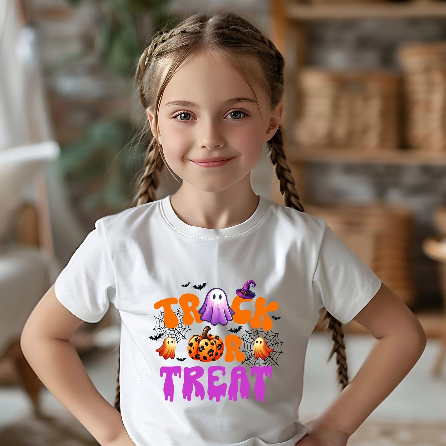Halloween Spooky Trick or Treat Youth Tee Shirt - Mallard Moon Gift Shop