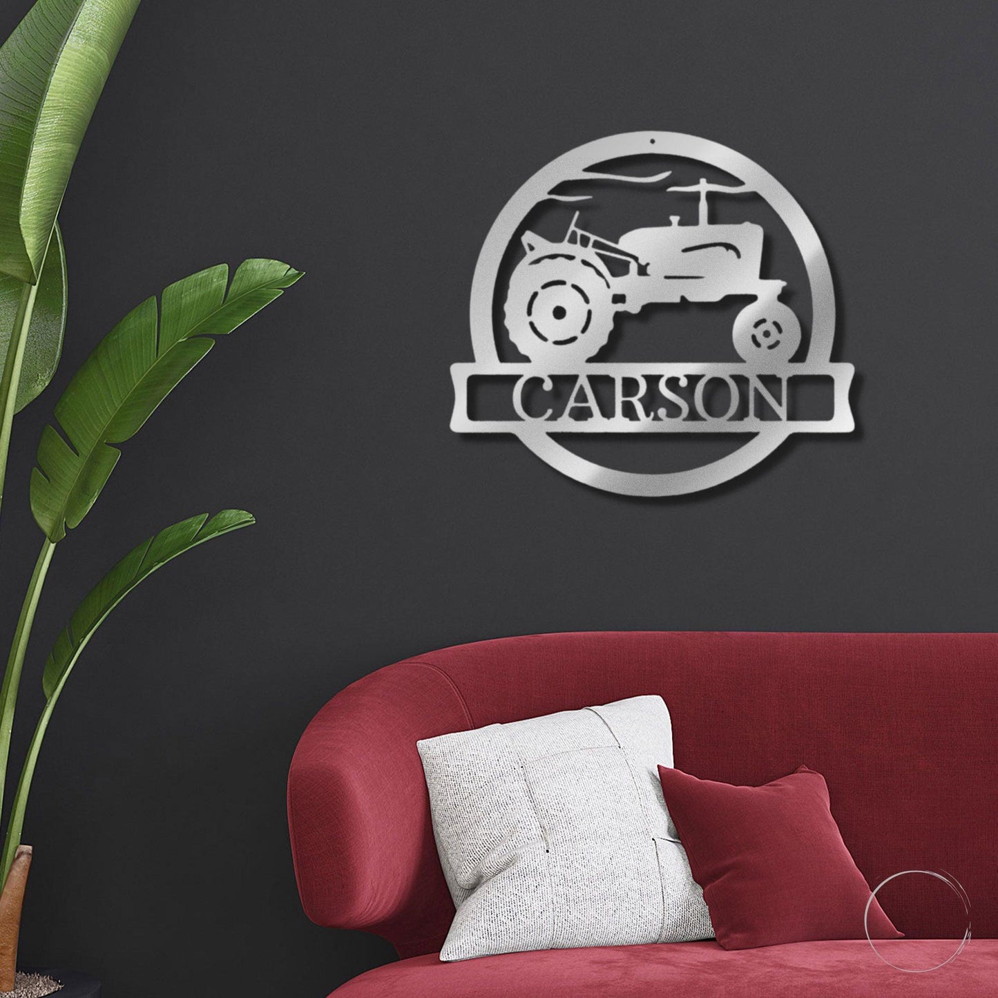 Vintage Tractor Personalized Metal Wall Art Sign - Mallard Moon Gift Shop