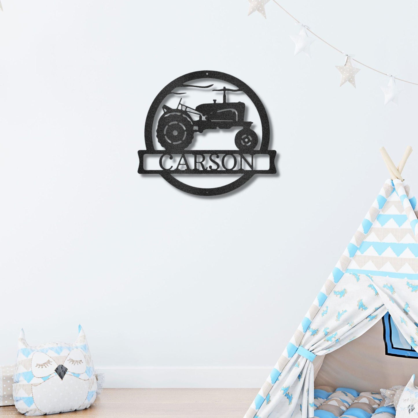 Vintage Tractor Personalized Metal Wall Art Sign - Mallard Moon Gift Shop