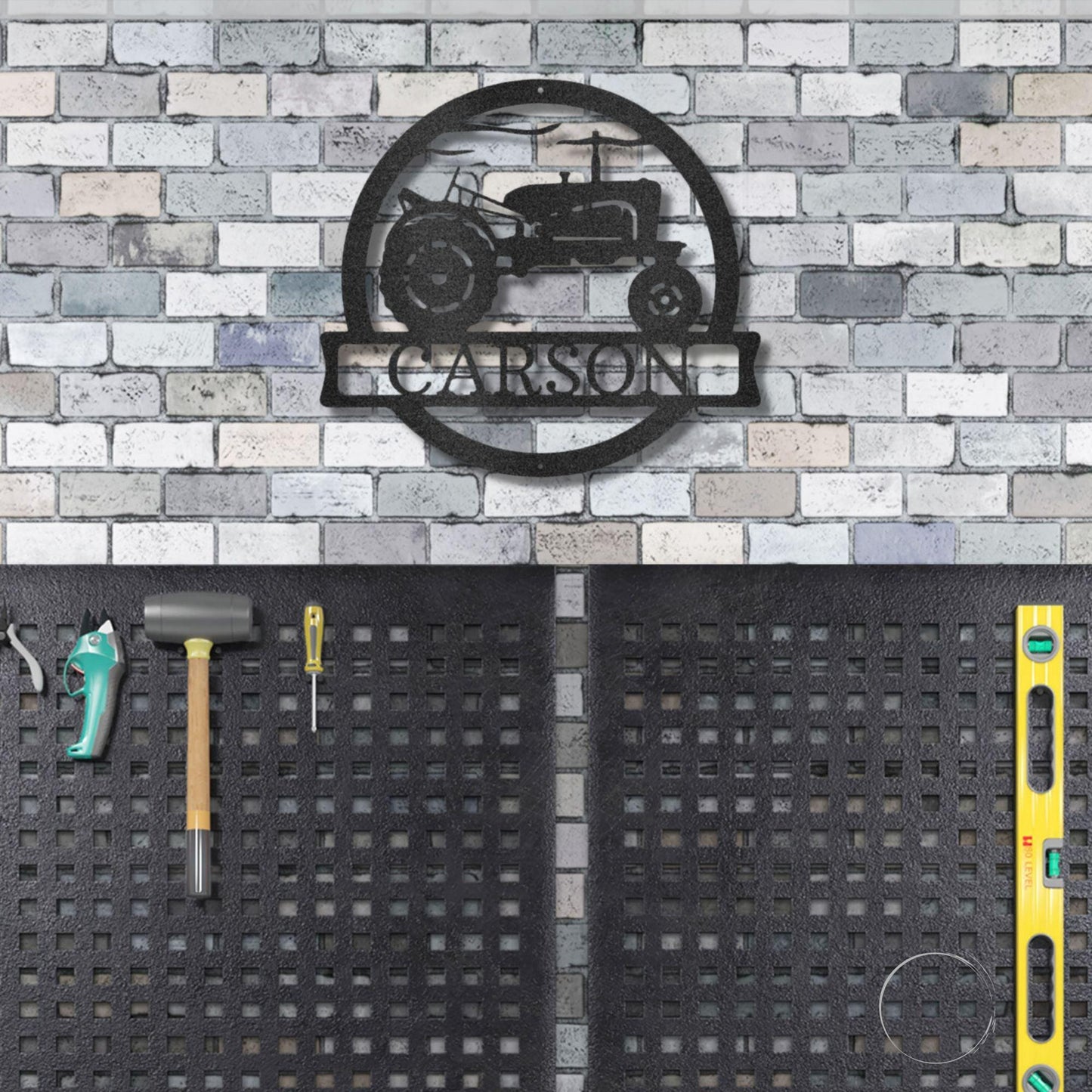 Vintage Tractor Personalized Metal Wall Art Sign - Mallard Moon Gift Shop