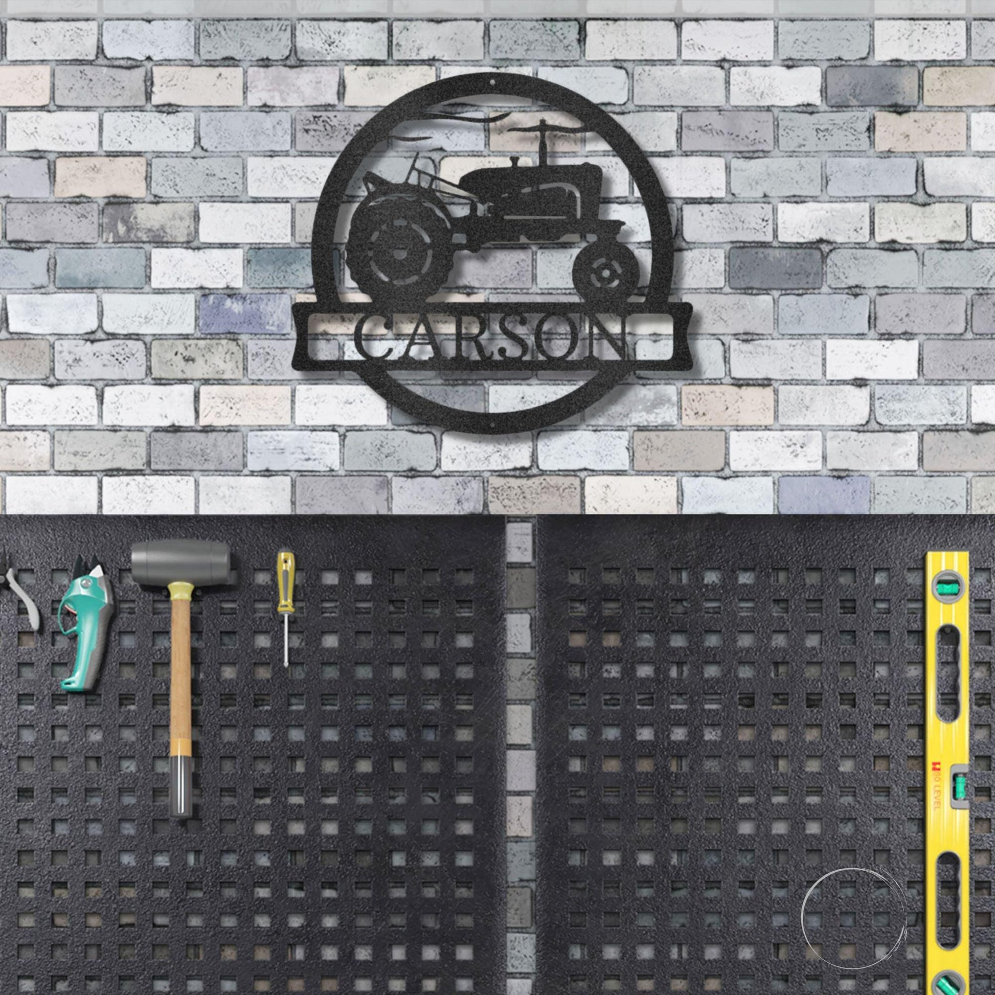 Vintage Tractor Personalized Metal Wall Art Sign - Mallard Moon Gift Shop