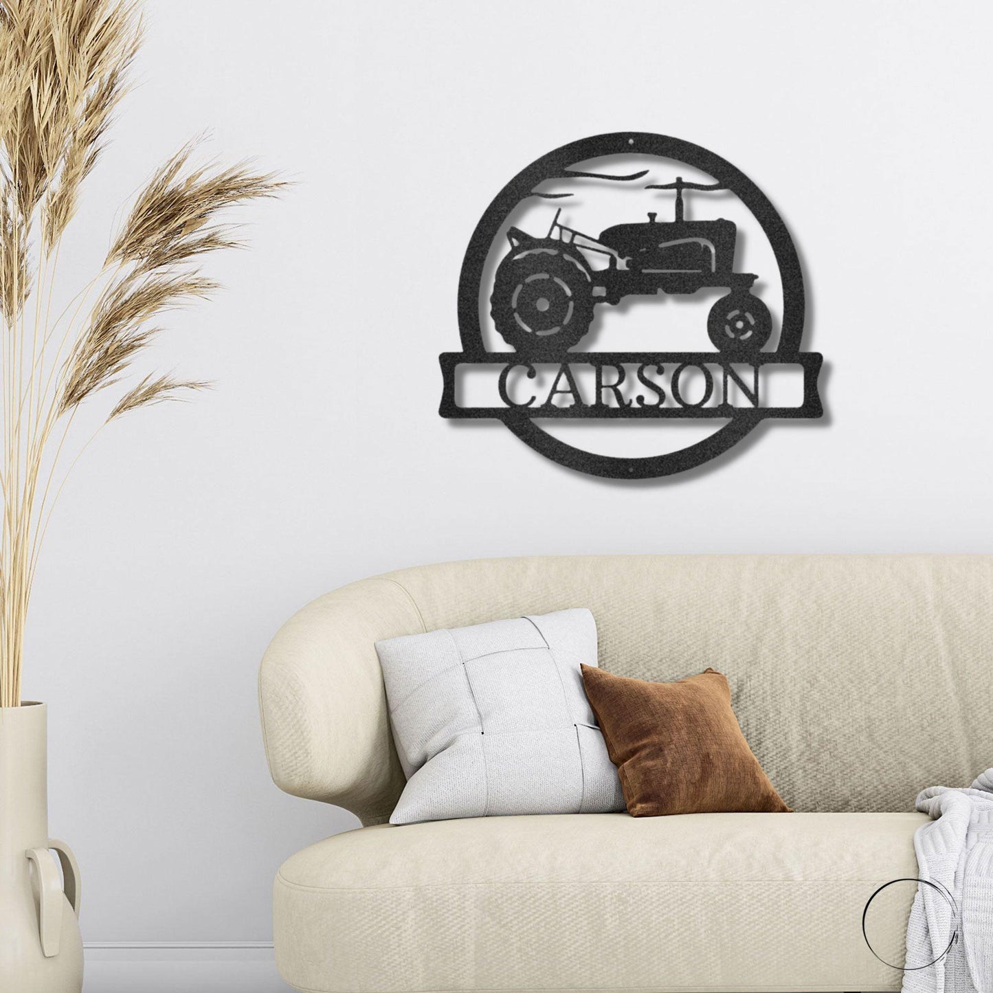 Vintage Tractor Personalized Metal Wall Art Sign - Mallard Moon Gift Shop