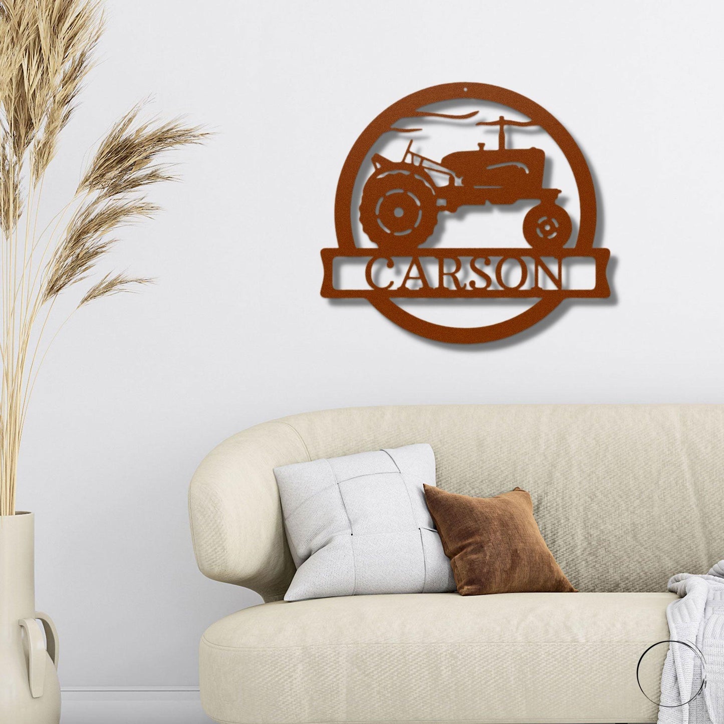 Vintage Tractor Personalized Metal Wall Art Sign - Mallard Moon Gift Shop