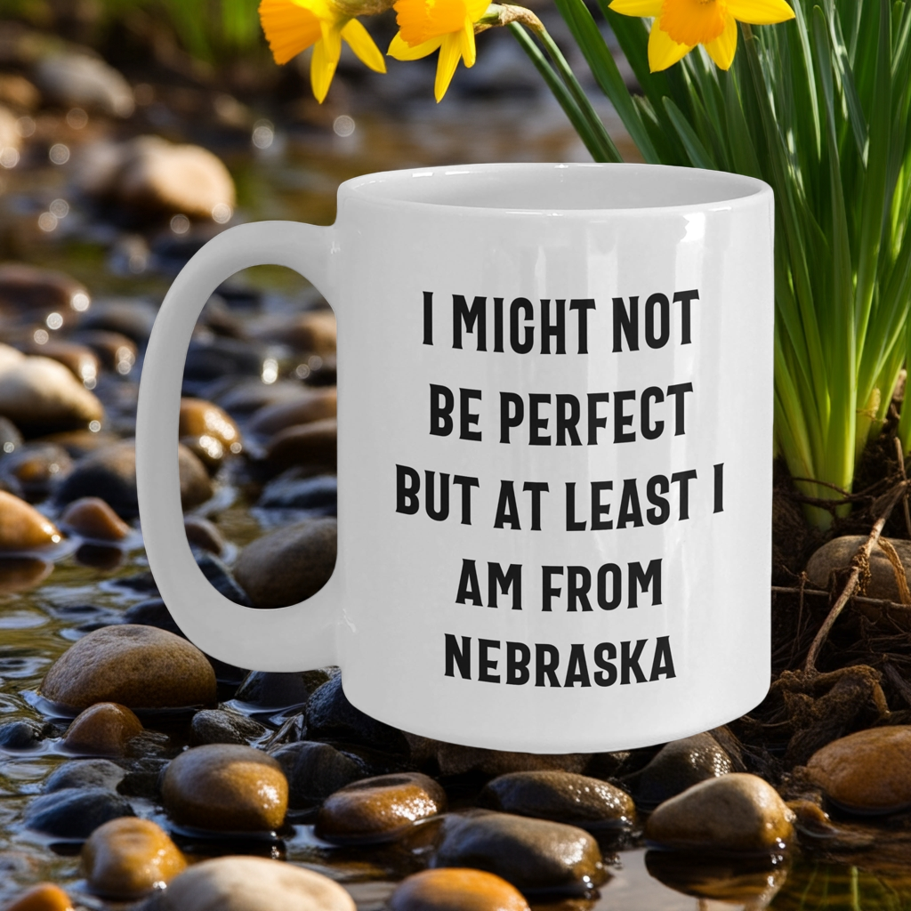 Funny Nebraska Quotes White Coffee Mug Gifts from Men to Nebraska Women for Mother's Day Unique Gifts - Mallard Moon Gift Shop