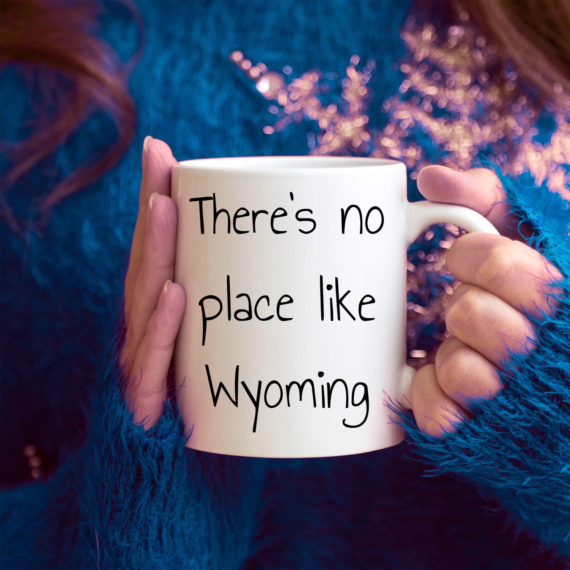 Wyoming Gifts for Lovers of Wyoming - Funny There's No Place Like Wyoming White Coffee Mug - Mallard Moon Gift Shop
